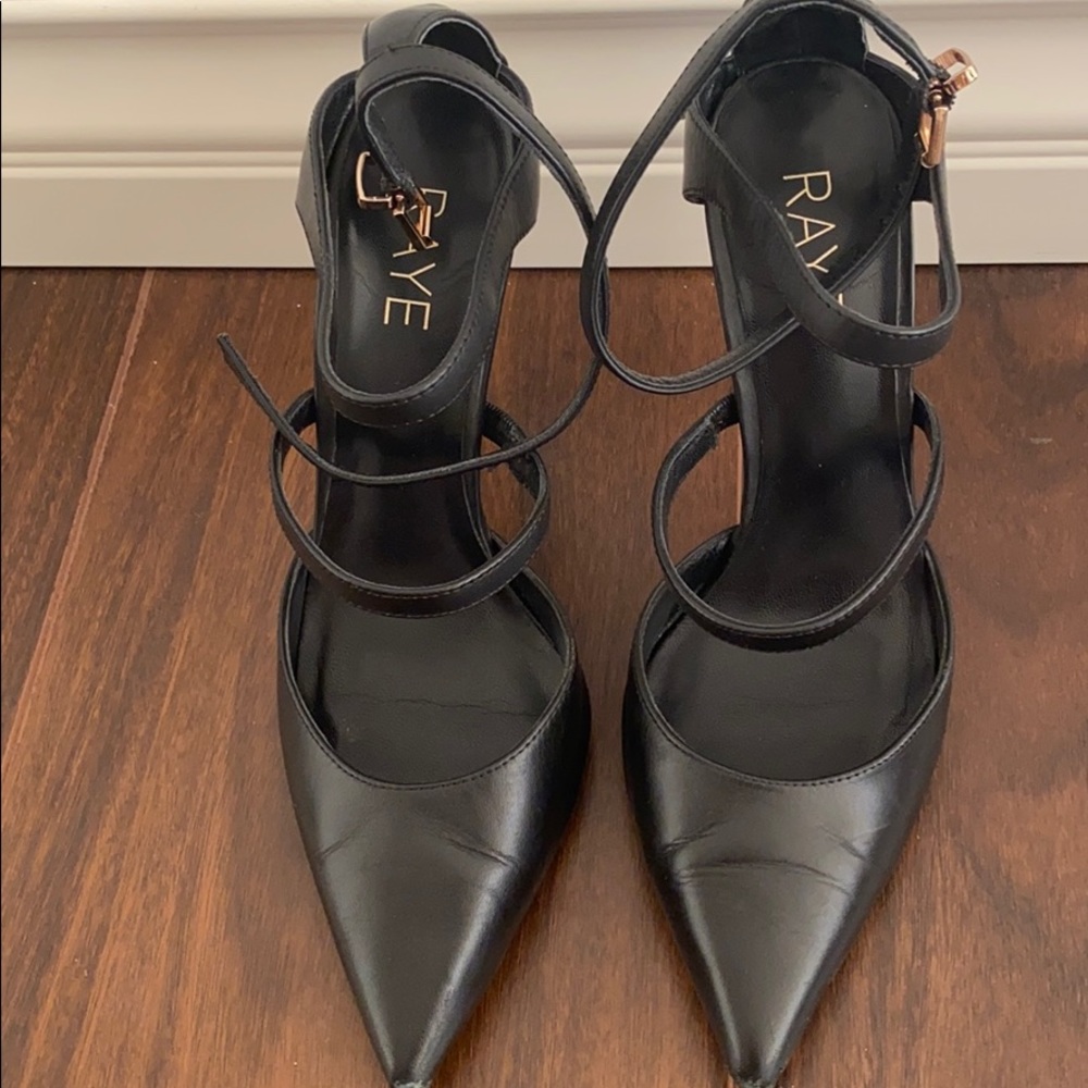 RAYE Black Strappy Heel